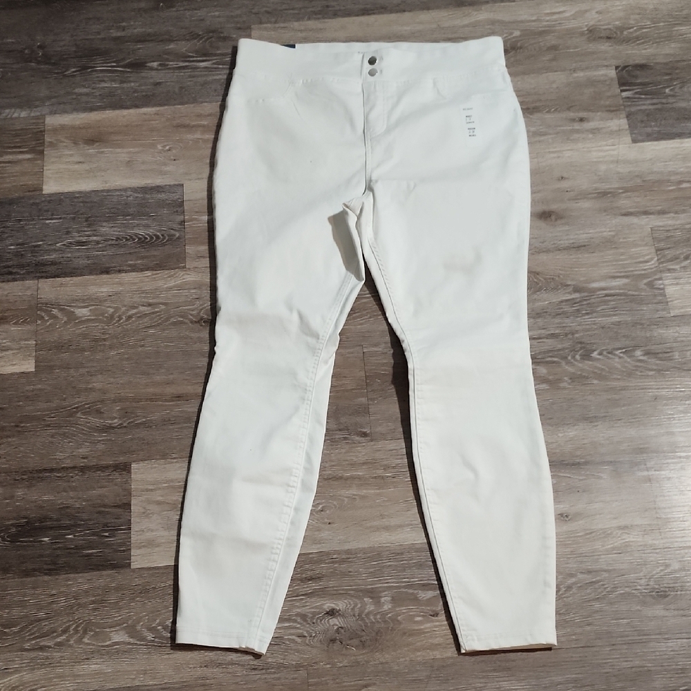 Terra & Sky White Mid-Rise Skinny Jeans